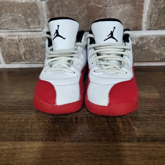 Nike Air Jordan 12 retro cherry TD white red toddler size 10c - Picture 1 of 6